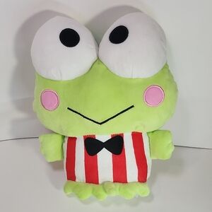 Sanrio Green Frog Plush with Red & White Striped Outfit